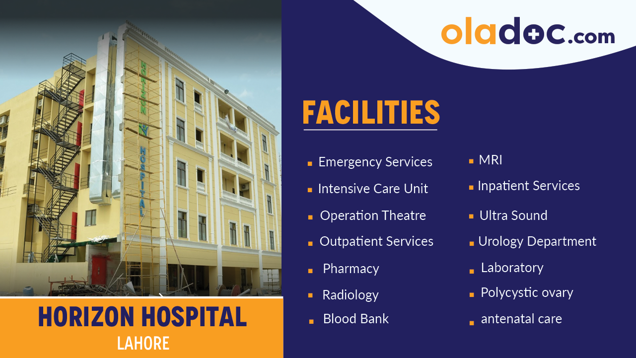 Facilities at Horizon Hospital Lahore